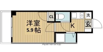 ドミール板橋本町[1K/17.81m2]の間取図