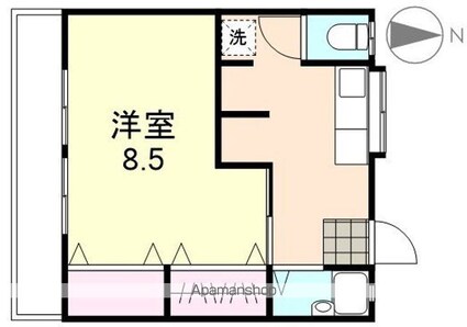岡山県倉敷市浜町２丁目[1K/30.25m2]の間取図