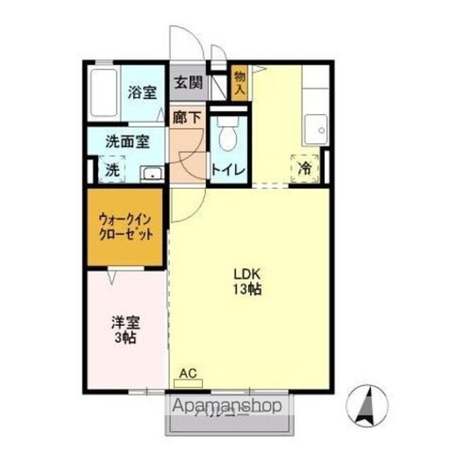プリマヴェーラ　ＡＢ[1LDK/40.07m2]の間取図