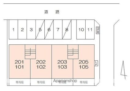 フレグランス桜町[2LDK/53.25m2]の配置図