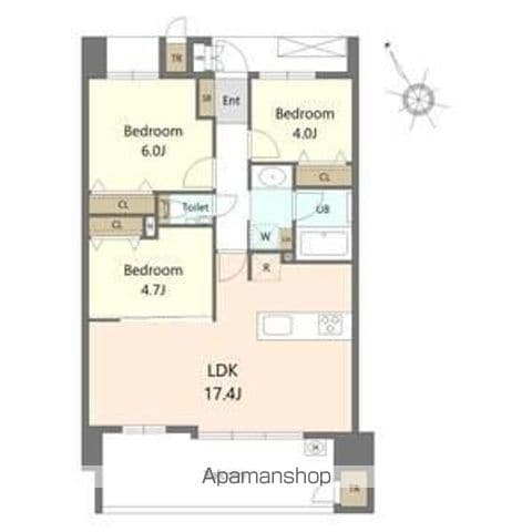 SーRESIDENCE愛宕SOUTHの間取り写真
