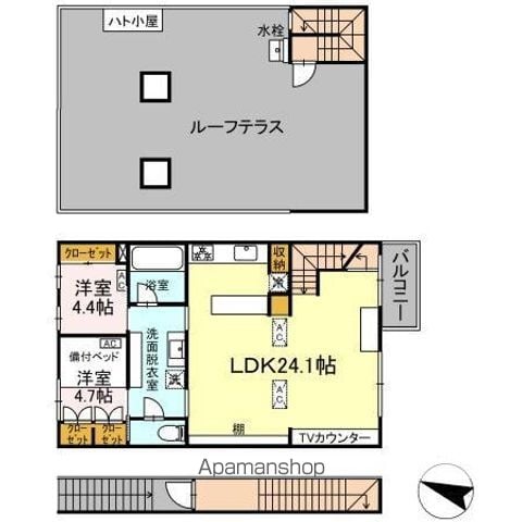 牛込神楽坂ハウスの間取り写真