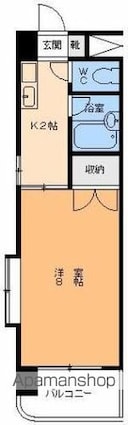 メゾンアイリス[1K/24.2m2]の間取図