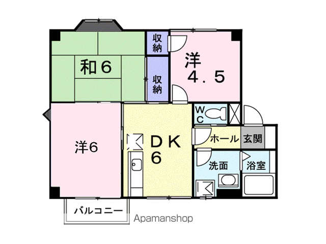 伊予鉄道郡中線 余戸駅 徒歩14分 2階建 築33年の間取り写真