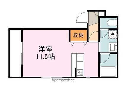 広島県福山市松浜町１丁目[1R/30.41m2]の間取図