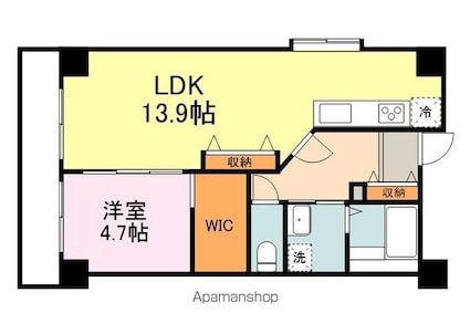 メゾンエンリッチ[1LDK/51.7m2]の間取図