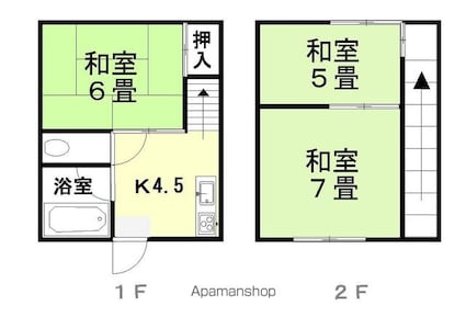 マリンコーポ[3K/46.29m2]の間取図