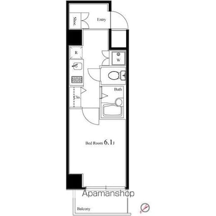 Ｇ・コンフォート亀戸７丁目[1K/23.52m2]の間取図