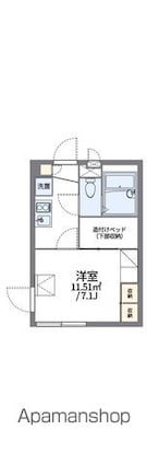 レオパレスラインホルト立石[1K/19.87m2]の間取図
