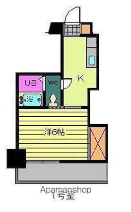 第９６杉フラット[1K/20.92m2]の間取図