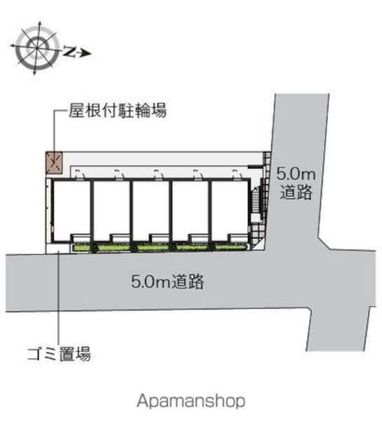 レオネクストソレイユ松原[1K/19.96m2]の配置図