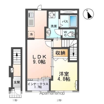 Ｐｌａｎｅｔｅ・ＹＳＫ（プラネート・ＹＳＫ）[1LDK/41.98m2]の間取図