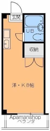 カーサジューロ[1R/16.82m2]の間取図