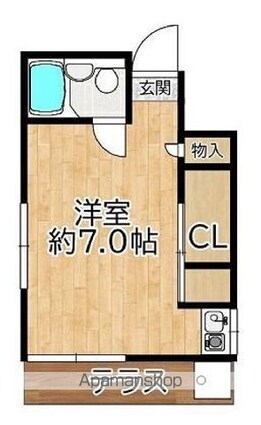 東京都板橋区小豆沢２丁目[1R/20m2]の間取図