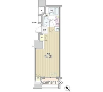 アネーロ銀座[1K/31.84m2]の間取図