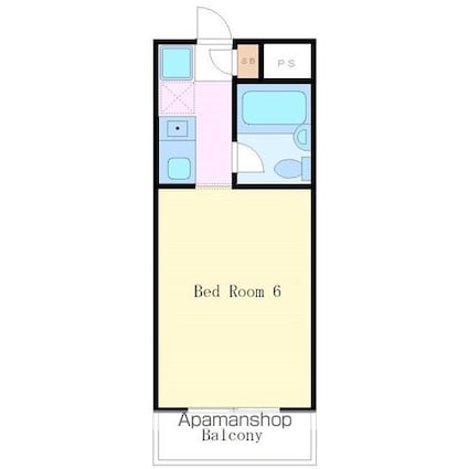 東京都世田谷区若林５丁目[1R/17.08m2]の間取図