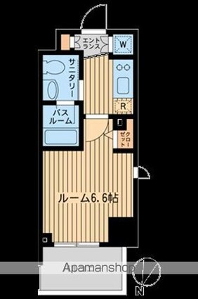 ダフィット門前仲町[1K/21.29m2]の間取図