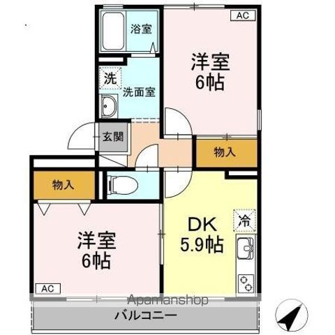 シャトレー西本の間取り写真
