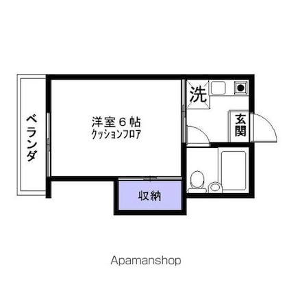 東京都杉並区高円寺北１丁目[1K/16.2m2]の間取図