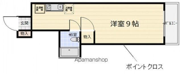 ノワール榎町[1R/23.39m2]の間取図