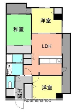 エリセオ毘舎丸[3LDK/65.53m2]の間取図