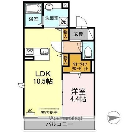 グラン・メール[1LDK/38.36m2]の間取図