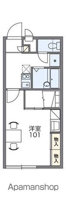 レオパレスプレミール紀ノ川[1K/23.18m2]の間取図