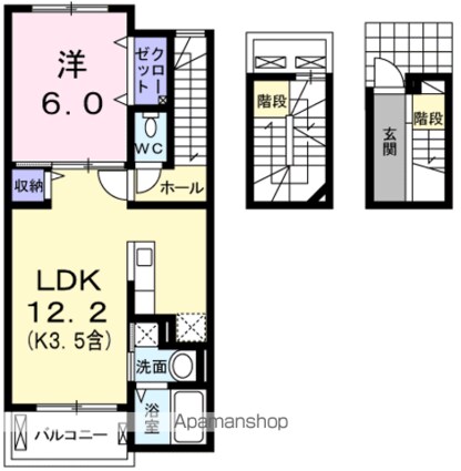 ベル　フィオーレ[1LDK/52.99m2]の間取図