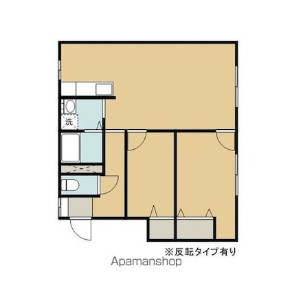 岩手県盛岡市月が丘２丁目[2DK/56.31m2]の間取図