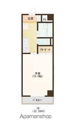 エルスタンザ河原町[1K/32.3m2]の間取図