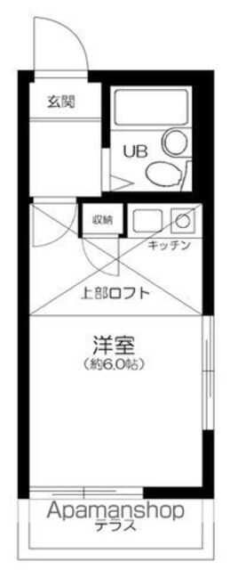 東京都練馬区関町東１丁目[1R/15m2]の間取図