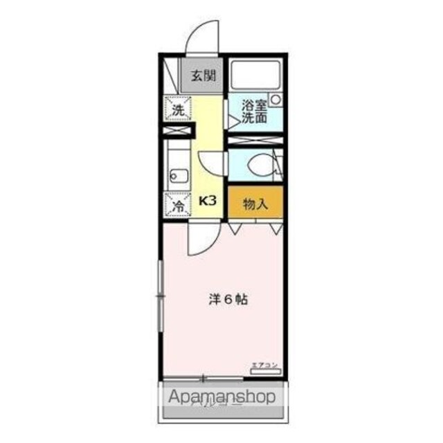 カーサ・シオン　ＡＢＣ[1K/20.25m2]の間取図
