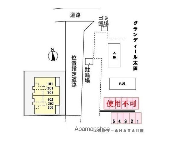 フェリーチェ太田[2K/30.85m2]の配置図