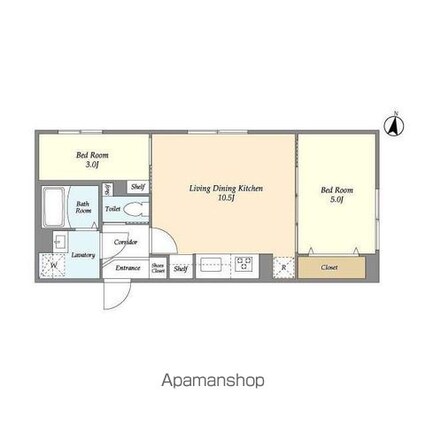 東京都杉並区和泉４丁目[2LDK/41.01m2]の間取図
