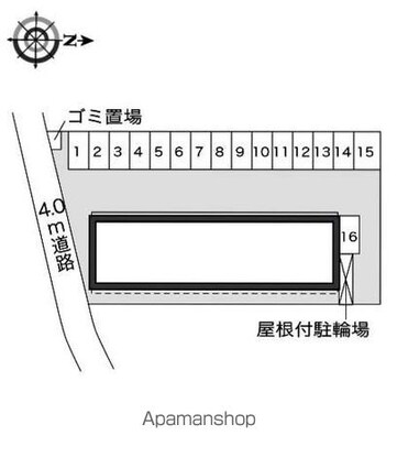レオパレスサウスランド[1K/23.61m2]の駐車場1