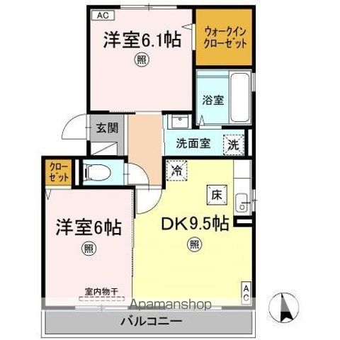 ソレアード II棟の間取り写真