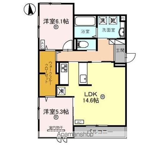 和歌山市四番丁のアパートの間取り