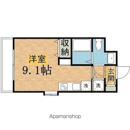 ロイヤルマンションＣ．Ｏ．Ｒ[1R/27m2]の間取図