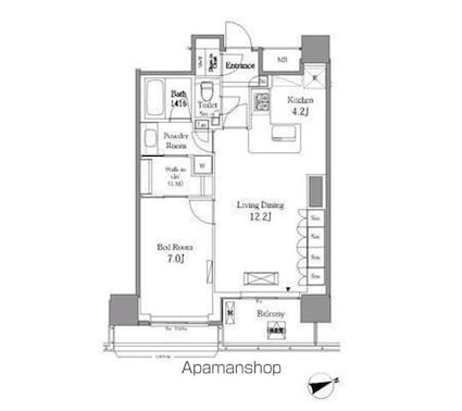 東京都品川区西五反田３丁目[1LDK/56.37m2]の間取図
