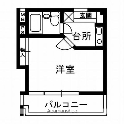 アネックス国領[1K/18m2]の間取図