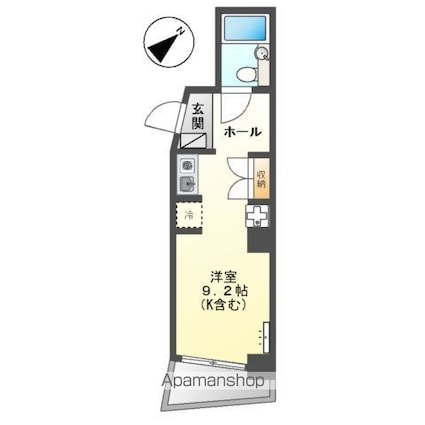 セリーヌ池尻大橋[1R/20.86m2]の間取図
