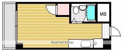 広島県広島市佐伯区利松１丁目[1R/16.47m2]の間取図
