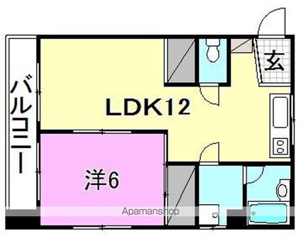 サンハイツ桑原[1LDK/40.69m2]の間取図