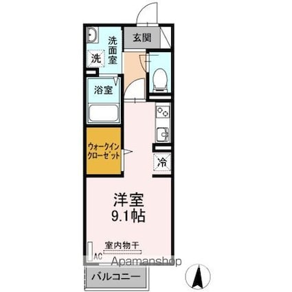ＧＲＡＤＯ船町[1R/27.94m2]の間取図