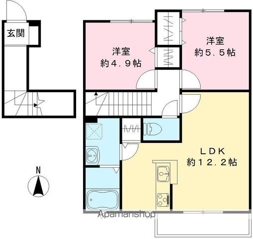 ハニー　Ｂ棟の間取り