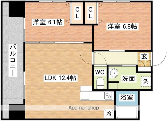 ABITI浜町の間取り写真