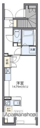 レオネクストウェストベルク[1R/28.05m2]の間取図