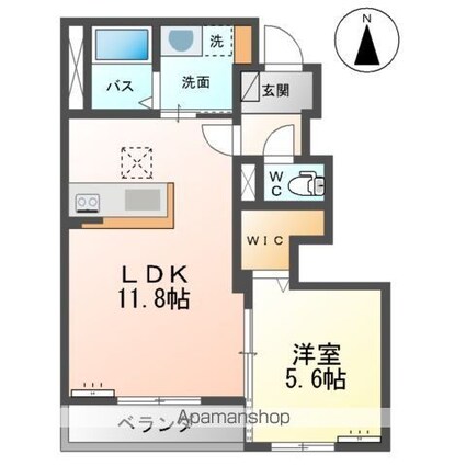 ＬｏｎｇＲｉｖｅｒ四郎丸[1LDK/42.98m2]の間取図