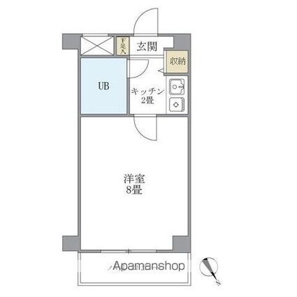 おぎくぼ本郷ビル[1K/22.11m2]の間取図