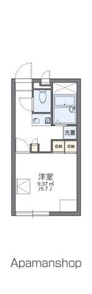 レオパレス敬愛[1K/20.28m2]の間取図